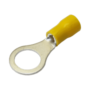 Terminal tipo ojo / 1 / 4" / 12 - 10 AWG / Amarillo / Paquete de 25 piezas.