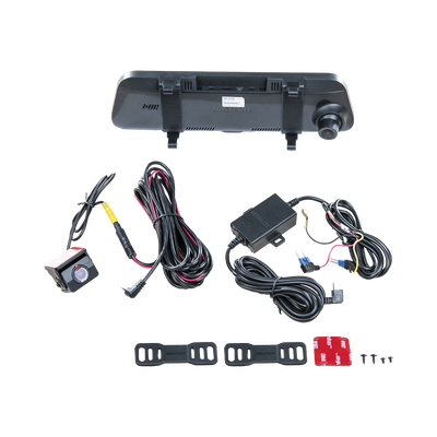 Cámara de Retrovisor / Cámara Frontal de 2 Megapixel (1080p) y Trasera de 2 Megapixel (1080p) / H.265 / Pantalla 9.35" / G-Sensor / Micrófono y Bocina Integrada / GPS / Reconocimiento de Voz / Micro SD / Fácil de Instalar