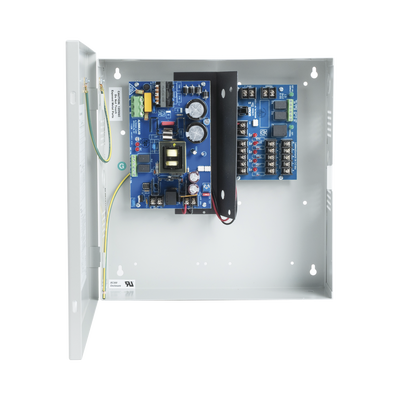 12 o 24 Vcc @ 6 A / fuente tipo control / 1 entrada / 5 salidas / aplicaciones en control de acceso, cctv, incendio , capacidad de baterías / Se requiere baterías. 12 o 24 Vcc @ 6 A / fuente tipo control / 1 entrada / 5 salidas / aplicaciones en control de acceso, cctv, incendio , capacidad de baterías / Se requiere baterías.