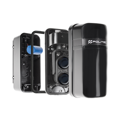 Detector Fotoeléctrico (A baterías) / 0 Falsas Alarmas / Alcance de 60m de Exterior y 350m en interior / Fácil Alineación / Compatible con cualquier panel de alarma Detector Fotoeléctrico (A baterías) / 0 Falsas Alarmas / Alcance de 60m de Exterior y 350m en interior / Fácil Alineación / Compatible con cualquier panel de alarma