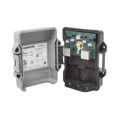 Protector PoE Contra Descargas Atmosféricas Ideal Para Enlaces Inalambricos Gigabit y Cámaras IP Con Tecnología Híbrida SASD y Tubo Descarga De Gas