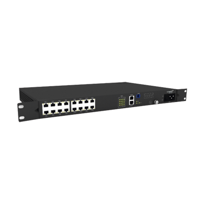Unidad Remota Multi-Vivienda (MDU) GPON, 16 Puertos Fast Ethernet, 1 Puerto PON SC/UPC, 19", 1 UR