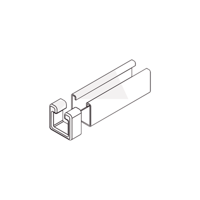 Tope Unicanal Muesca para Tornillo de 3/8" ( 9.5 mm ).
