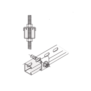 Tope Unicanal "U" para Tornillo de 3/8" ( 9.5 mm ).