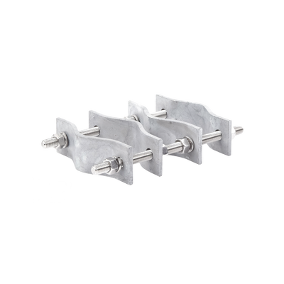 Juego de Dos Abrazaderas Dobles para Mástiles de 3.8 a 8.9 cm, con Separación entre centros de 12 cm.