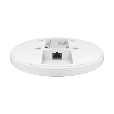 Punto de Acceso Wi-Fi 6 / 2.975 Gbps / MU-MIMO 2x2:2 (2.4GHz y 5GHz) / 1 Puerto GE / Smart Antenna 20% más cobertura / Instalación en techo y pared / Seguridad WPA3 / Roaming Inteligente / Hasta 128 usuarios / Administración Gratuita