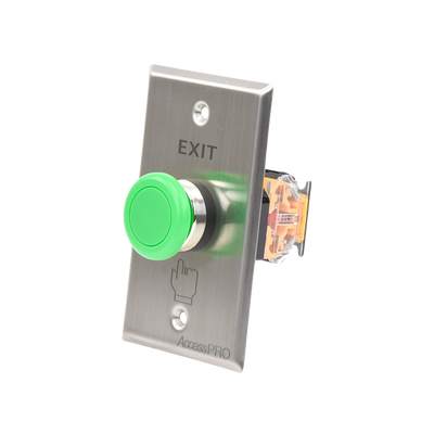 Botón Tipo Hongo Color Verde / NO, NC, COM