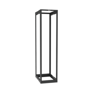 Rack de Cuatro Postes Estándar de 19", Rieles Roscados #12-24, Profundidad Ajustable de 23 a 42 in, 45 Unidades de Rack, Color Negro Rack de Cuatro Postes Estándar de 19", Rieles Roscados #12-24, Profundidad Ajustable de 23 a 42 in, 45 Unidades de Rack, Color Negro