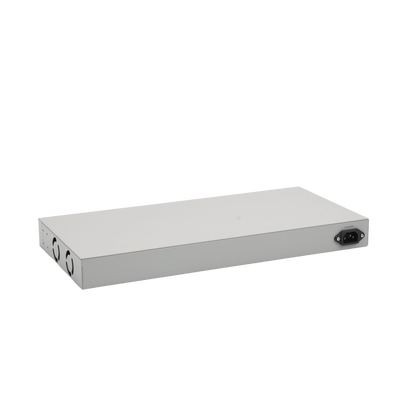 WebSmart Switch, 24 puertos PoE+ 10/100 Mbps + 2 puertos 10/100/1000 Mbps + 2 SFP Gigabit Combo, 193 W