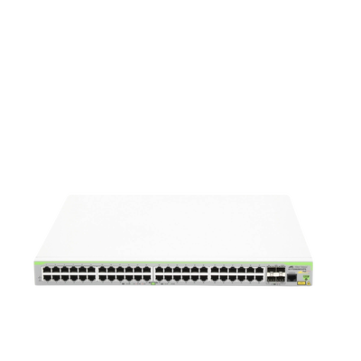 Switch PoE+ Administrable CentreCOM FS980M, Capa 3 de 48 Puertos 10/100Mbps + 4 SFP Gigabit, 375W