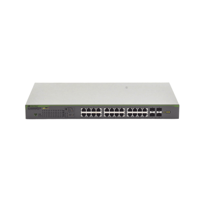 Switch PoE+ Gigabit WebSmart de 24 puertos 10/100/1000 Mbps + 4 puertos SFP Gigabit, 185 W, Version 2 Switch PoE+ Gigabit WebSmart de 24 puertos 10/100/1000 Mbps + 4 puertos SFP Gigabit, 185 W, Version 2