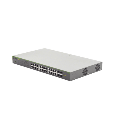 Switch PoE+ Gigabit WebSmart de 24 puertos 10/100/1000 Mbps + 4 puertos SFP Gigabit, 185 W, Version 2 Switch PoE+ Gigabit WebSmart de 24 puertos 10/100/1000 Mbps + 4 puertos SFP Gigabit, 185 W, Version 2