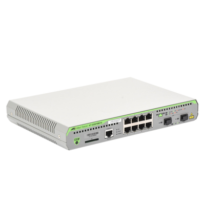 Switch Administrable CentreCOM GS970M, Capa 3 de 8 Puertos 10/100/1000 Mbps + 2 puertos SFP Gigabit Switch Administrable CentreCOM GS970M, Capa 3 de 8 Puertos 10/100/1000 Mbps + 2 puertos SFP Gigabit