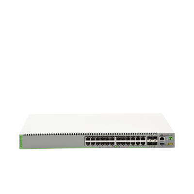 (GS980MX/28) Switch Stack L3, 24 puertos 10/100/1000-T, 4 Puertos SFP+ 10G, Fuente de poder fija (GS980MX/28) Switch Stack L3, 24 puertos 10/100/1000-T, 4 Puertos SFP+ 10G, Fuente de poder fija