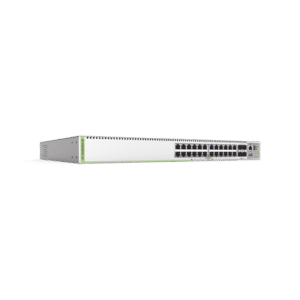 (GS980MX/28) Switch Stack L3, 24 puertos 10/100/1000-T, 4 Puertos SFP+ 10G, Fuente de poder fija (GS980MX/28) Switch Stack L3, 24 puertos 10/100/1000-T, 4 Puertos SFP+ 10G, Fuente de poder fija