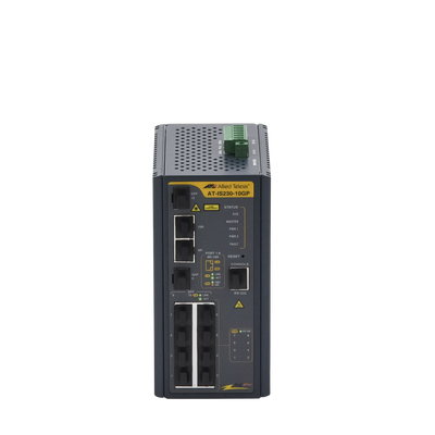 Switch Industrial PoE+ administrable de 8 Puertos 10/100/1000 Mbps + 2 puertos SFP Combo, 120 W Switch Industrial PoE+ administrable de 8 Puertos 10/100/1000 Mbps + 2 puertos SFP Combo, 120 W