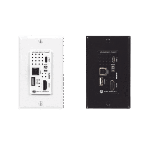 Placa de pared con Switcher y Transmisor HDBaseT con entradas HDMI y USB-C con concentrador USB para integración de AV Placa de pared con Switcher y Transmisor HDBaseT con entradas HDMI y USB-C con concentrador USB para integración de AV