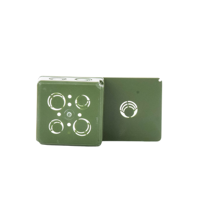 Caja Cuadrada y Tapa de 1" para instalaciones con tubería PVC Conduit pesado.