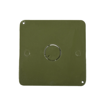 Tapa para Caja Cuadrada de 1/2" para instalaciones con tubería PVC Conduit pesado.