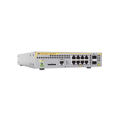 Switch PoE+ Administrable Capa 3 D/8 Ptos 10/100/1000 + 2 SFP Incluye Montaje AT-RKMT-J14 Switch PoE+ Administrable Capa 3 D/8 Ptos 10/100/1000 + 2 SFP Incluye Montaje AT-RKMT-J14