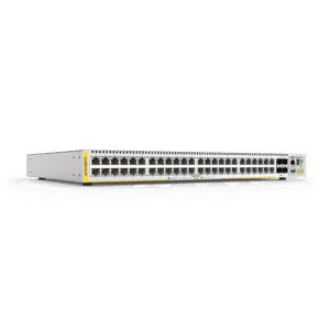 Switch Stackeable Capa 3, 48 puertos 10/100/1000 Mbps + 4 puertos SFP+ 10 G, fuente redundante