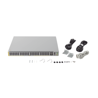 Switch PoE+ Stackeable Capa 3, 48 puertos 10/100/1000 Mbps + 4 puertos SFP+ 10 G, hasta 740 W, fuente redundante Switch PoE+ Stackeable Capa 3, 48 puertos 10/100/1000 Mbps + 4 puertos SFP+ 10 G, hasta 740 W, fuente redundante