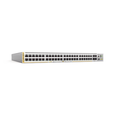 Switch PoE+ Stackeable Capa 3, 48 puertos 10/100/1000 Mbps + 4 puertos SFP+ 10 G, hasta 740 W, fuente redundante Switch PoE+ Stackeable Capa 3, 48 puertos 10/100/1000 Mbps + 4 puertos SFP+ 10 G, hasta 740 W, fuente redundante