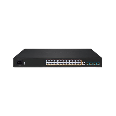 Switch AV Profesional para Integraciones Audiovisuales, , 8 Puertos PoE Gigabit 802.3bt, 16 Puertos PoE Gigabit 802.3at, 4 Puertos SFP 10 G, Hasta 450 W de Potencia