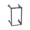Rack PanZone® de Montaje en Pared, de 19in, Profundidad Ajustable, Rieles Numerados y Roscados #12-24, 18 UR, Color Negro