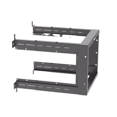 Rack PanZone® de Montaje en Pared, de 19in, Profundidad Ajustable, Rieles Numerados y Roscados #12-24, 9 UR, Color Negro