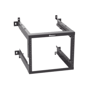 Rack PanZone® de Montaje en Pared, de 19in, Profundidad Ajustable, Rieles Numerados y Roscados #12-24, 9 UR, Color Negro Rack PanZone® de Montaje en Pared, de 19in, Profundidad Ajustable, Rieles Numerados y Roscados #12-24, 9 UR, Color Negro