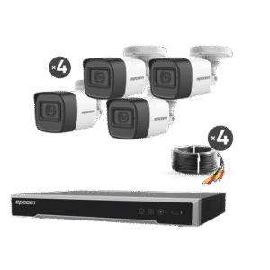 Kit TURBOHD 5 Megapixel / DVR 4 Canales / 4 Cámaras de 5 Megapixel con Micrófono Integrado / 4 Cables 18 Metros / Fuente de Poder Profesional Kit TURBOHD 5 Megapixel / DVR 4 Canales / 4 Cámaras de 5 Megapixel con Micrófono Integrado / 4 Cables 18 Metros / Fuente de Poder Profesional