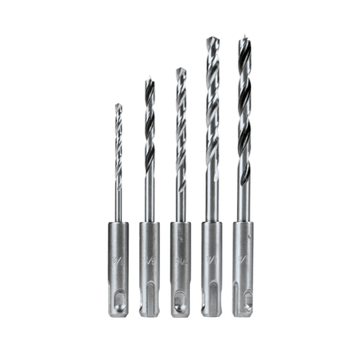 Juego de 5 Pzas. de Broca SDS-PLUS para Madera y Metal Juego de 5 Pzas. de Broca SDS-PLUS para Madera y Metal