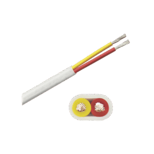 Rollo de cable plano grado marino calibre 14, de 2 conductores (rojo y amarillo) de 100 pies (30.48 m).