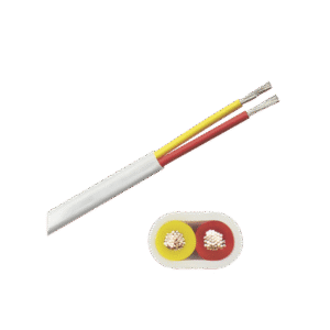Rollo de cable plano grado marino calibre 14, de 2 conductores (rojo y amarillo) de 250 pies (76.2 m) Rollo de cable plano grado marino calibre 14, de 2 conductores (rojo y amarillo) de 250 pies (76.2 m)