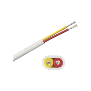 Rollo de cable plano grado marino calibre 16, de 2 conductores (rojo y amarillo) de 100 pies (30.48 m).