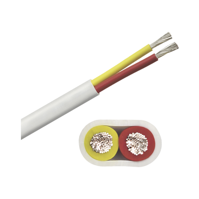 Rollo de cable plano grado marino calibre 6, de 2 conductores (rojo y amarillo) de 250 pies (76.2 m).
