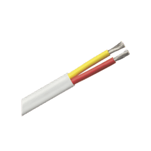 Rollo de cable plano grado marino calibre 8, de 2 conductores (rojo y amarillo) de 250 pies (76.2 m). Rollo de cable plano grado marino calibre 8, de 2 conductores (rojo y amarillo) de 250 pies (76.2 m).