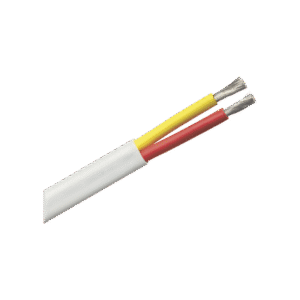 Rollo de cable plano grado marino calibre 8, de 2 conductores (rojo y amarillo) de 500 pies (152.4 m). Rollo de cable plano grado marino calibre 8, de 2 conductores (rojo y amarillo) de 500 pies (152.4 m).