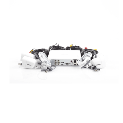 (MICRÓFONO Integrado) Kit TurboHD 1080p Lite / DVR 4 canales / Audio por Coaxitron / 4 Cámaras Bala de Metal con Micrófono Integrado (MICRÓFONO Integrado) Kit TurboHD 1080p Lite / DVR 4 canales / Audio por Coaxitron / 4 Cámaras Bala de Metal con Micrófono Integrado