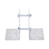 Base Multiposición para postes de paso o esquina en cercos electricos 100% Acero galvanizado.
