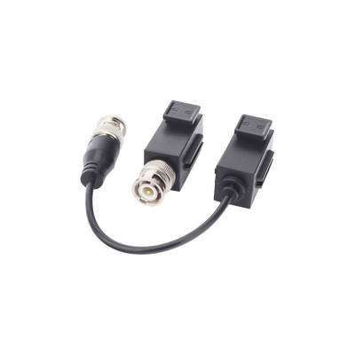 Kit de Transceptor (Balluns) TURBOHD con Boton Push / Hasta 8 MP (4K) / 100% Cobre / Soporta HD-TVI / AHD / CVI / CVBS / Audio por Coaxitron / Datos para Menu de Configurar de Cámaras
