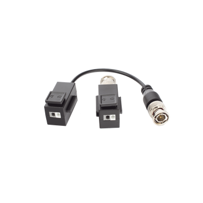 Kit de Transceptor (Balluns) TURBOHD con Boton Push / Hasta 8 MP (4K) / 100% Cobre / Soporta HD-TVI / AHD / CVI / CVBS / Audio por Coaxitron / Datos para Menu de Configurar de Cámaras