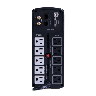 UPS de 1000 VA/600 W, Topología Línea Interactiva, Entrada 120 Vca NEMA 5-15P, Tipo Torre, Con 10 Tomas NEMA 5-15R, 5 años de garantía