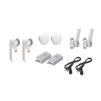 Kit de 2 radios C5X con 2 antenas de (12 dBi), rango de frecuencia extendida (4.9 a 6.4 GHz), incluye inyector POE, cable de alimentación y 2 FLEXIMOUNT-XL para alineación, distancia de hasta 3 km Kit de 2 radios C5X con 2 antenas de (12 dBi), rango de frecuencia extendida (4.9 a 6.4 GHz), incluye inyector POE, cable de alimentación y 2 FLEXIMOUNT-XL para alineación, distancia de hasta 3 km