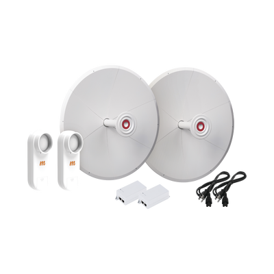Kit de 2 radios C5X con antenas TXPD30C5X (30 dBi), rango de frecuencia extendida (4.9 a 6.4 GHz), incluye inyector POE y cable de alimentación Kit de 2 radios C5X con antenas TXPD30C5X (30 dBi), rango de frecuencia extendida (4.9 a 6.4 GHz), incluye inyector POE y cable de alimentación