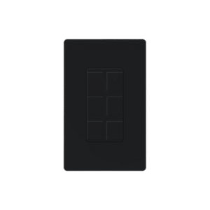 Placa de 6 puertos color negro