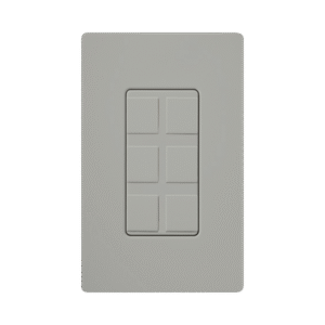 Placa de 6 puertos color gris