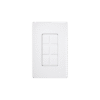 Caja de pared para contactos varios, 6 mini espacios.