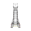 Escalera de Fibra de Vidrio con Jaula de 8'-14' (2.44 - 4.27 m). Con Ajuste en Ruedas (RATCHET™ Leveler) (SKU:18515-817).